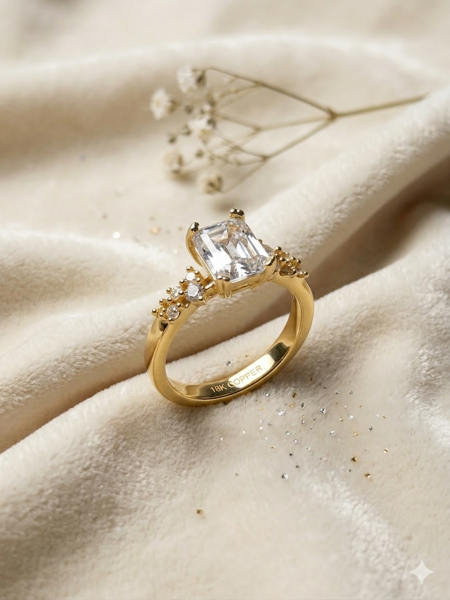 Gold Dimond Elegant Ring