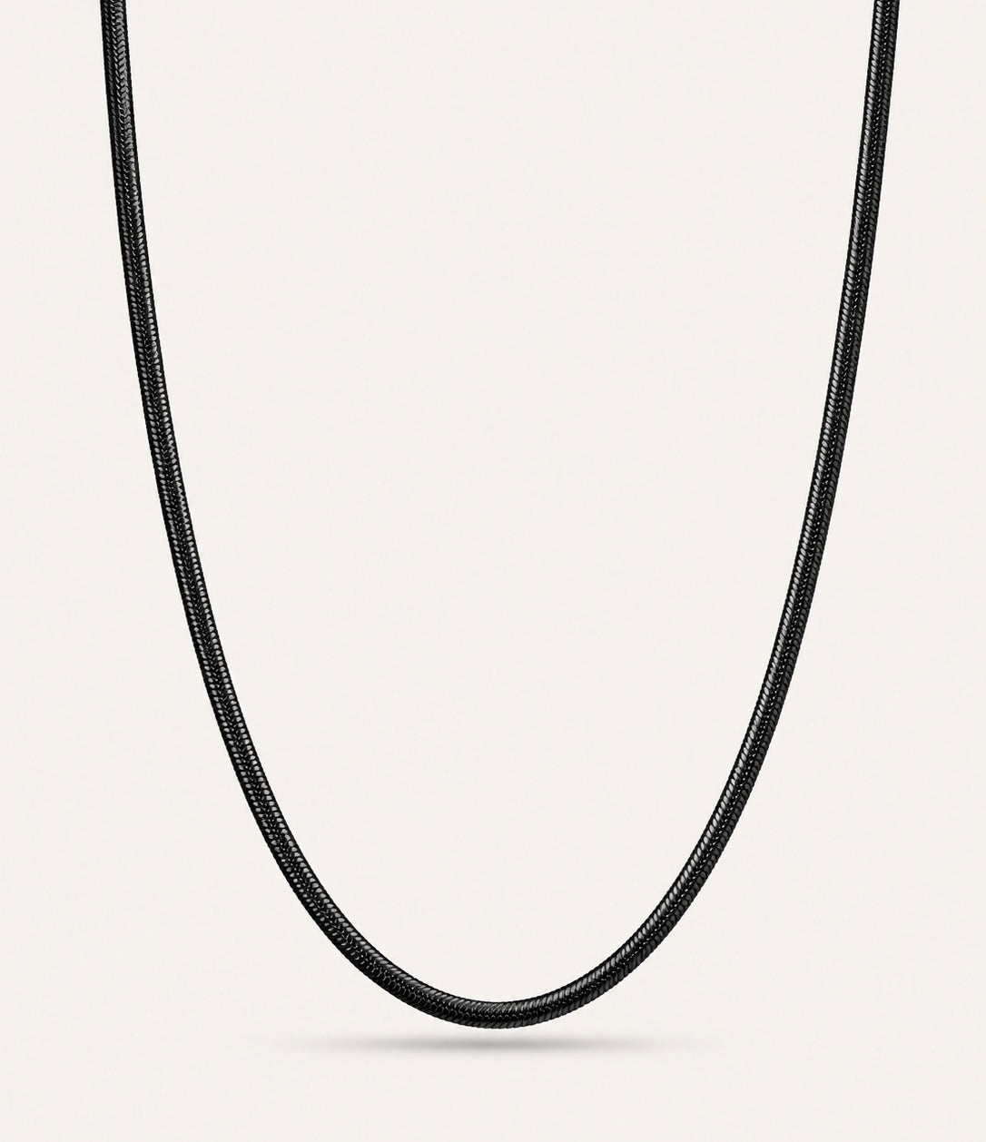 Black snake chain necklace