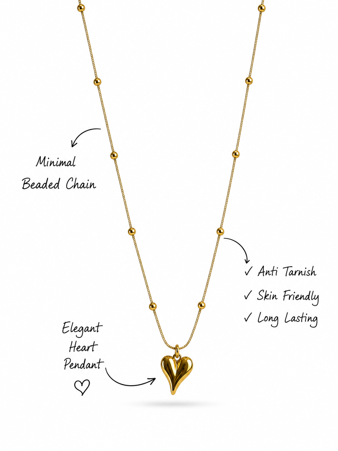 Minimal Heart Necklace