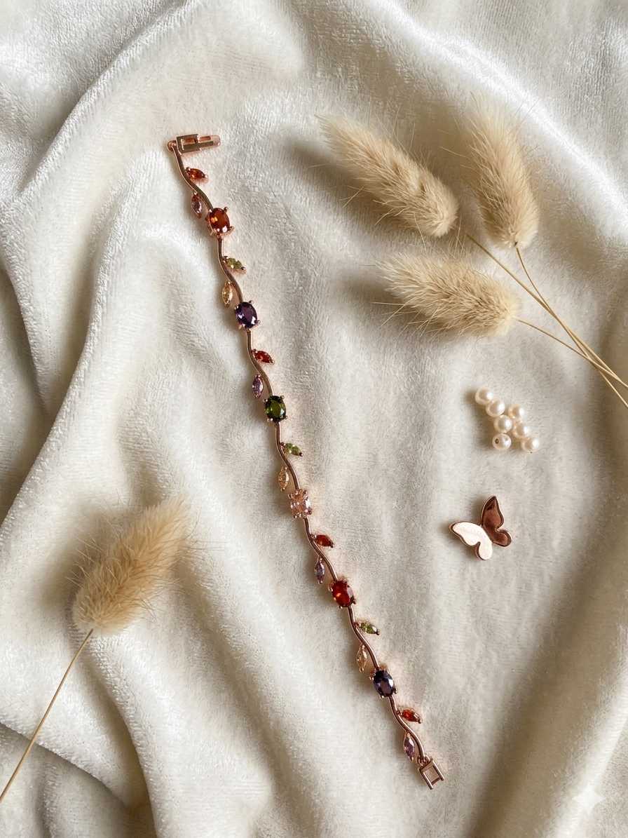 Tulip Bloom Multi-Color Link Bracelet